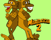 Dibuix Madagascar 2 Manson i Phil 2 pintat per laia palomeras
