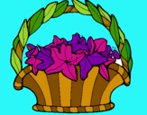 Dibuix Cistell amb flors 4 pintat per xènia serna