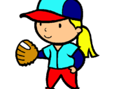 Dibuix Jugadora de beisbol  pintat per lucia i romina