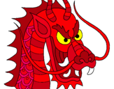 Dibuix Cap de drac pintat per anonimat