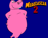 Dibuix Madagascar 2 Gloria pintat per carla