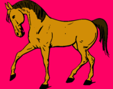 Dibuix Cavall amb la pota aixecada  pintat per Rakii