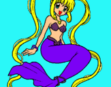 Dibuix Sirena amb perles pintat per marosse!