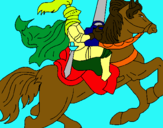 Dibuix Cavaller a cavall pintat per BIEL