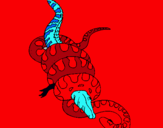 Dibuix Anaconda i caiman pintat per ian ortega
