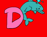 Dibuix Dofí pintat per eva barti