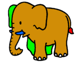 Dibuix Elefant bebè pintat per Montse