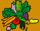 Dibuix verdures pintat per romina i laura