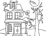 Dibuix Casa fantansma pintat per marc