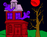 Dibuix Casa fantansma pintat per tomas