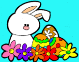 Dibuix Conillet de Pasqua pintat per ana