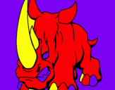 Dibuix Rinoceront II pintat per Juli