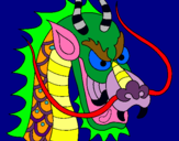 Dibuix Cap de drac pintat per raquel