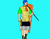 Dibuix Soldat romà  pintat per anònim
