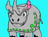 Dibuix Rinoceront  pintat per mariona  codina
