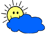 Dibuix Sol i núvol pintat per andrea