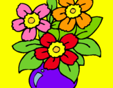 Dibuix Gerro de flors pintat per SNUPPY
