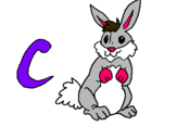 Dibuix Conill pintat per marta castanedo