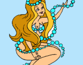 Dibuix Sirena entre bombolles pintat per LoveStar(L)