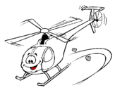 Dibuix Helicòpter pintat per marc