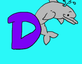 Dibuix Dofí pintat per claus a