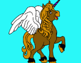 Dibuix Unicorn amb ales pintat per Ànnia