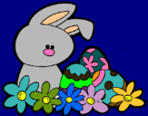 Dibuix Conillet de Pasqua pintat per mireia    h