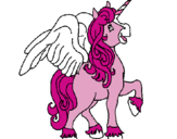 Dibuix Unicorn amb ales pintat per Jordina