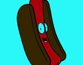 Dibuix Hot dog pintat per google.com txell