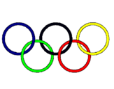 Dibuix Anelles dels jocs olímpics pintat per anelles olímpiques