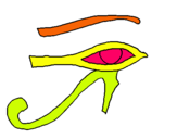 Dibuix Ull Horus pintat per marta castanedo
