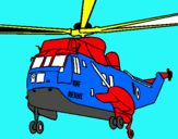 Dibuix Helicòpter al rescat  pintat per leo
