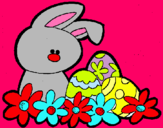Dibuix Conillet de Pasqua pintat per julia