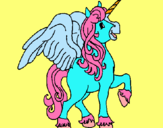 Dibuix Unicorn amb ales pintat per ARIADNA CAMPS GUILLEMÍ