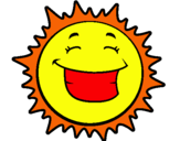 Dibuix Sol somrient pintat per ariadna gabarron