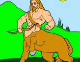 Dibuix Centaure amb arc pintat per víctor