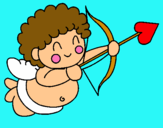 Dibuix Cupido pintat per aina lopez i pla