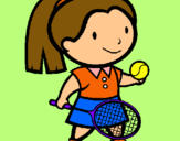 Dibuix Noia tennista pintat per Laia