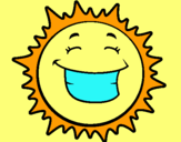 Dibuix Sol somrient pintat per jean  lukas