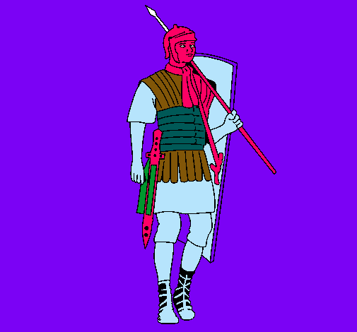 Dibuix Soldat romà  pintat per VALENTIN