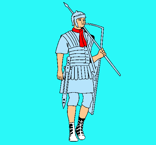 Dibuix Soldat romà  pintat per PABLO