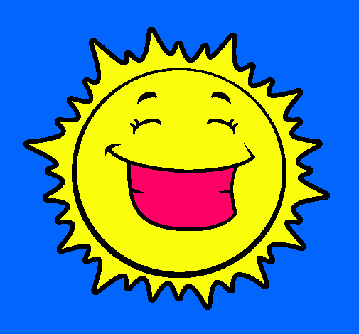 Dibuix Sol somrient pintat per ERIK