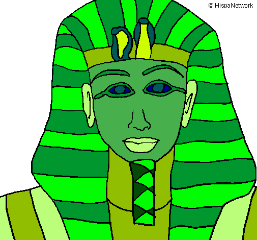 Dibuix Tutankamon pintat per ian  pedro
