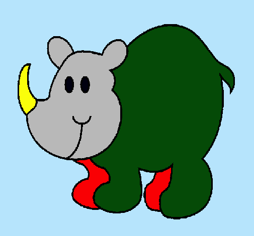 Dibuix Rinoceront pintat per EDUARD