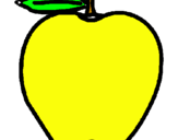 Dibuix poma pintat per x