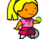 Dibuix Noia tennista pintat per ANNA 