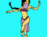 Dibuix Princesa mora ballant pintat per nuria  figueras