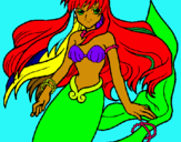 Dibuix Sirena pintat per MERITXELL