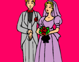 Dibuix Marit i dona III pintat per nuria