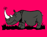 Dibuix Rinoceront i Papallona pintat per fabio